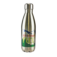 DyeTrans Silver Tapered Stainless Steel Water Bottle-17oz w/Cap