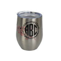 Dyetrans Stainless Steel Stemless Wine Tumbler - 12oz - Silver
