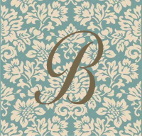 Round Compact Teal & Cream Damask