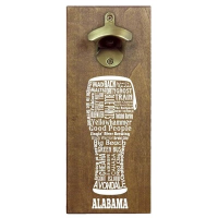 Alabama Craft Beer Typography Magnetic Bottle Opener