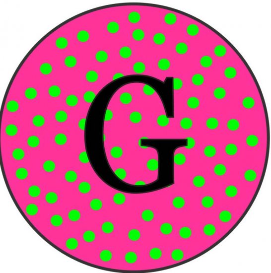 Round Compact Pink with Green Dots - Click Image to Close