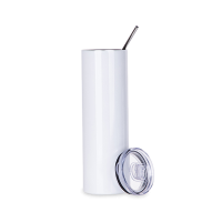 30oz Straight Stainless Steel Tumbler with Straw & Lid