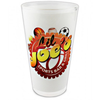 Clear 16oz Pint Glass with White Wrap