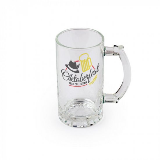 16oz Glass Beer Mug - Click Image to Close