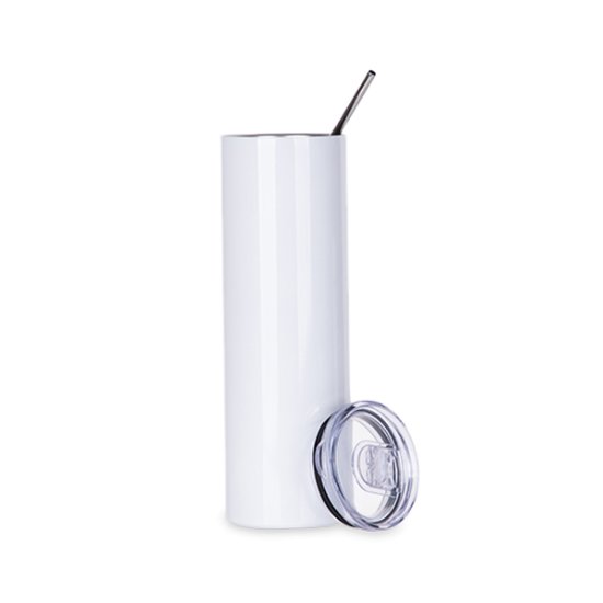 30oz Straight Stainless Steel Tumbler with Straw & Lid - Click Image to Close