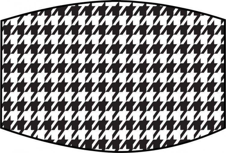 3 Layer Face Mask Houndstooth - Click Image to Close