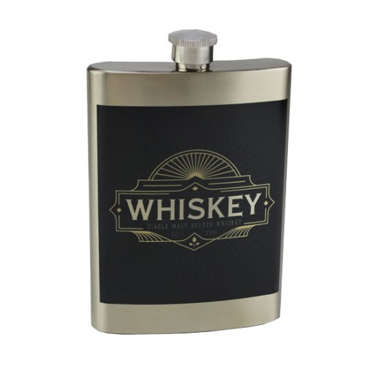 Luma Steel Silver Stainless Steel Flask - 8oz - Click Image to Close