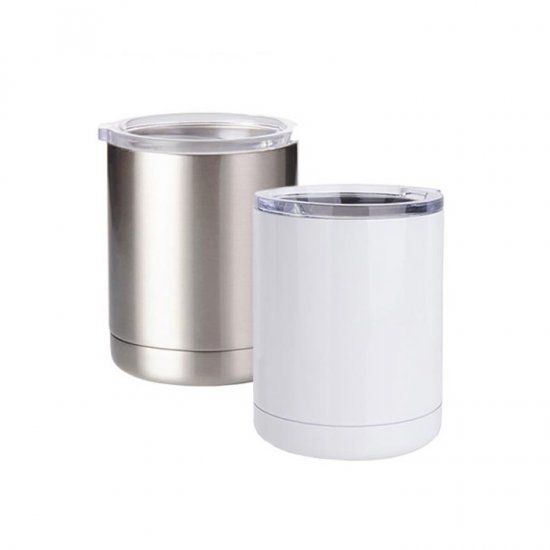 10oz Stainless Steel Short Tumbler - Click Image to Close